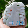 A Grade Natural Jadeite Jade Double Dragon Statue Carving Sculpture w/certificate -J022392