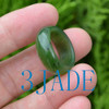 17.2mm Natural Green Nephrite Jade Ring Size 7 Fine Jewelry -F012015A