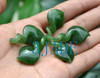 green jade double twist pendant