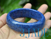 60.5mm Natural Lapis Lazuli Flat Bangle Blue Gemstone Bracelet