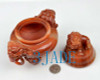 Carnelian / Red Agate Chinese Lion Foo Dog Censer / Incense Carving Sculpture / Statue -M003012