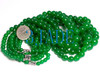 17" Imperial Emerald Green Quartz / Malaysia Jade Beads Necklace -D003006