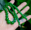 17" Imperial Emerald Green Quartz / Malaysia Jade Beads Necklace -D003006