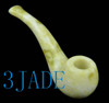 Hand Carved Natural Serpentine Stone Tobacco Pipe Lantian Jade -Z002001