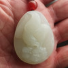 Natural White Nephrite Jade Eagle Pendant / Necklace /Gemstone Carving w/Certificate -G020618