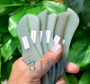 5" Hand Carved Natural Nephrite Jade Comb / Stone Therapy / Crystal Healing, w/ certificate