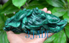 Natural Malachite Gemstone Turtle Statue Stone Carving Sculpture -J042005