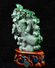 A Grade Natural Jadeite Jade Plant Bird Carving Statue 飞黄腾达 w/ certificate