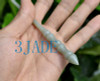 Hand Carved Nephrite Jade Gemstone Magic Wand Wizard Witch Wicca Crystal Stone Wands