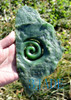 Green Nephrite Jade Koru Sculpture Statue NZ Maori Design Carving