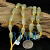 21" Natural Hetian Nephrite Jade Candy Beads Chain / Necklace D024014
