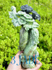 Natural Dushan Jade Cucumber & Bird Statue 飞黄腾达 Stone Carving