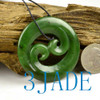 green stone koru pendant