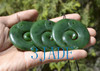 55mm Green Nephrite Jade Koru Pendant Maori Design Greenstone Necklace