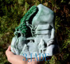 A Grade Green Jadeite Jade Mountain Statue Sculpture Shanzi w/ certificate