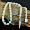 18" Natural Hetian Nephrite Jade Beads Necklace, w/ certificate