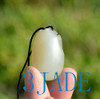 White nephrite jade necklace