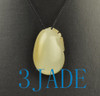 Natural White Yellow Nephrite Jade Spider Pendant Necklace w/ Certificate