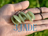 hand carved nephrite jade clam pendant necklace