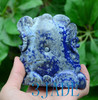 Natural Lapis Lazuli Crab Statue Chinese Traditional Wealth Symbol Carving