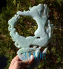 Hand Carved A Grade Jadeite Jade Plum Blossom Flower & Bird Statue w/ certificate