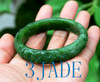 60mm Green Nephrite Jade Bangle Bracelet w/ Carved Bird Flower  w/ certificate