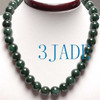 18" A Grade Natural Jadeite Jade Beads Necklace D022063