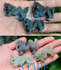 3pcs Natural Nephrite Jade Chinese Dragon Figurines Carvings Wholeslae