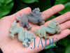 3pcs Natural Nephrite Jade Chinese Dragon Figurines Carvings Wholeslae