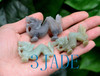 3pcs Natural Nephrite Jade Chinese Dragon Figurines Carvings Wholeslae