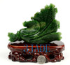 Natural Green Nephrite Jade Cabbage Sculpture Chinese Carving Statue