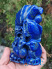 Natural Lapis Lazuli Koi Fish Mandarin Duck Sculpture Lovebirds Statue