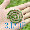 Green Nephrite Jade Beaded Swirl