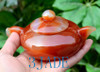 Hand Carved Red Agate  Teapot 