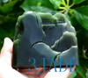 Green Nephrite Jade Oriental Mountain Scenery Mini Sculpture Shanzi