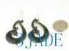 New Zealand Maori Style jade earrings