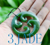 Greenstone Quad Koru Pendant