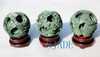 6 1/4" Hand Carved 8 layers Green Jade/Stone Magic Puzzle Ball Sphere