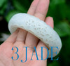 62.5mm White Jade Bangle