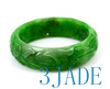 Hand Carved Green Jade Bangle