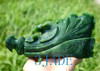 7.5" Natural Green Nephrite Jade Cabbage Sculpture Statue Chinese Carving