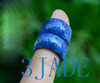 Faceted Natural Lapis Lazuli Saddle Ring, US size 6.5, size 8