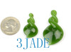 Green Jade Double Twist Pendant Necklace