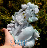 A grade jadeite jade lotus and jade carving