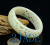 small size carved Hetian jade bangle