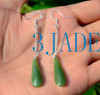 Green Nephrite Jade Dangle Earrings