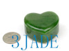 Green Nephrite Jade Heart Shaped Powder Case