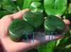 Green Jade Heart Shaped Powder Compact