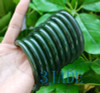 10 Canadian Nephrite Jade Princess Shape Round Bangles Bracelets Wholesale C004401-04