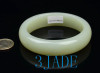 64.5mm Natural White Nephrite Jade Large Size Bangle Bracelet w/ Certificate